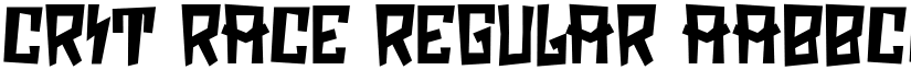 CRIT RACE Regular font
