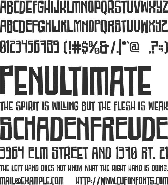 SUBURBIA font preview