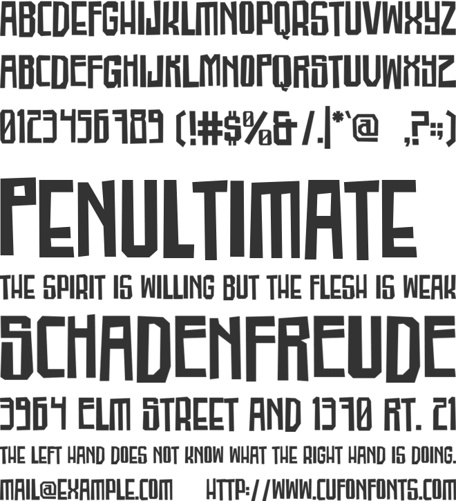 SUBURBIA font preview