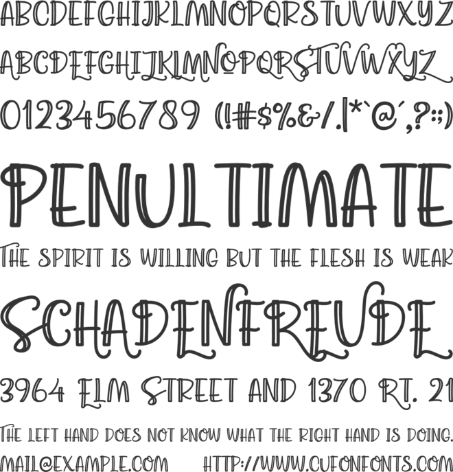 AgathaCaroline1 font preview