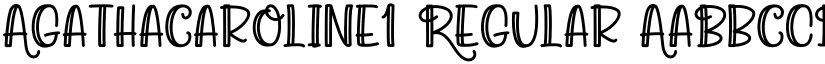 AgathaCaroline1 Regular font