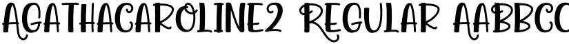 AgathaCaroline2 Regular font