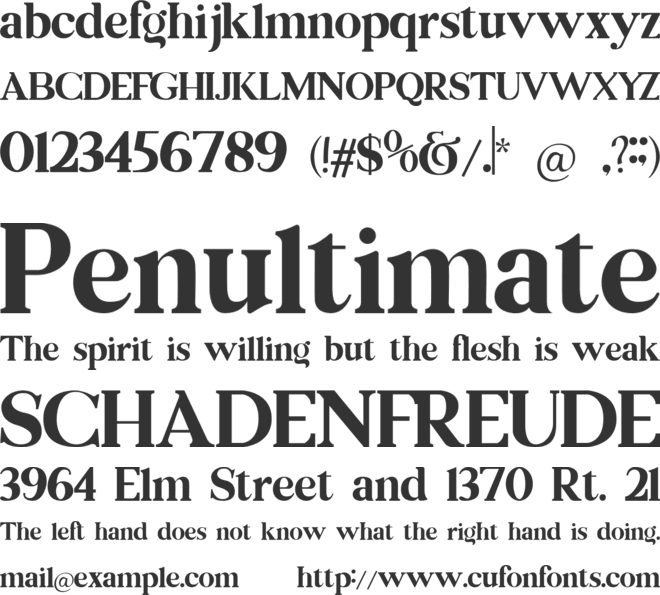 Kiano Trial font preview