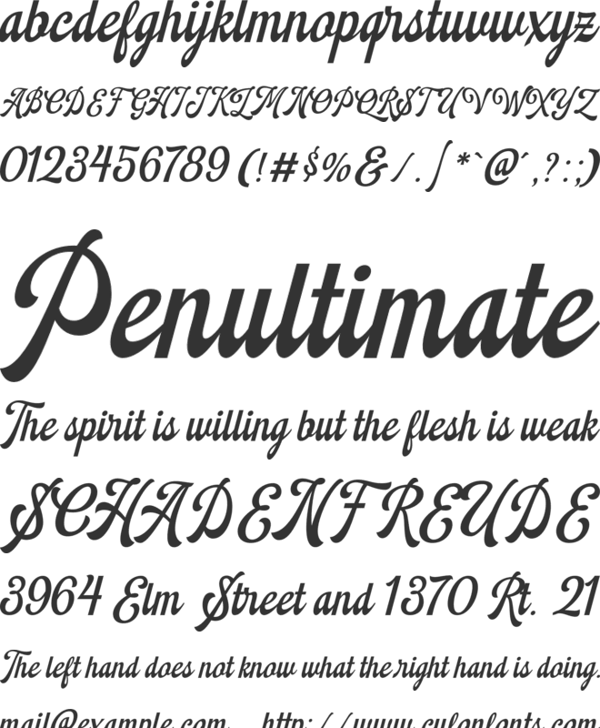 Montheim font preview