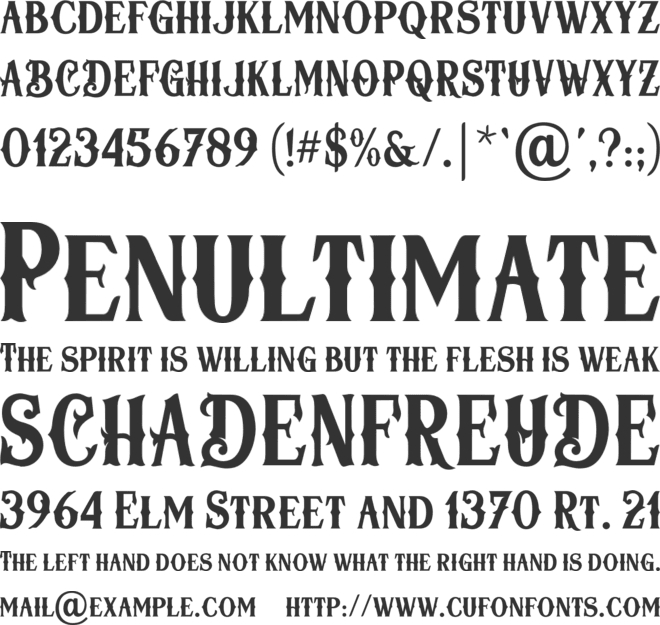 Herosita font preview