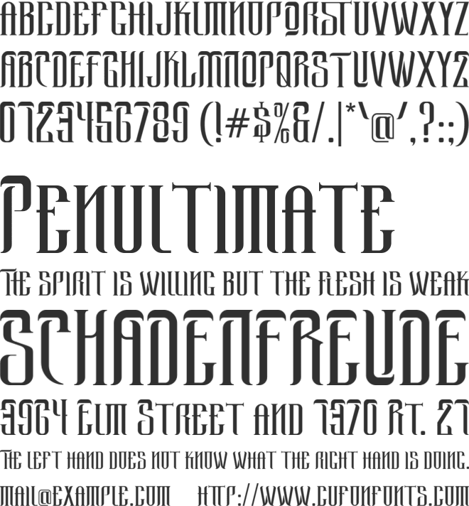 Hassengard font preview