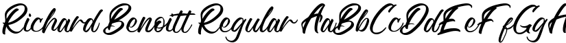 Richard Benoitt Regular font