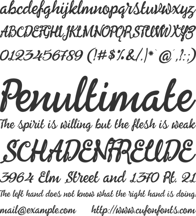 Winstone font preview