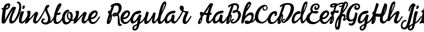Winstone Regular font