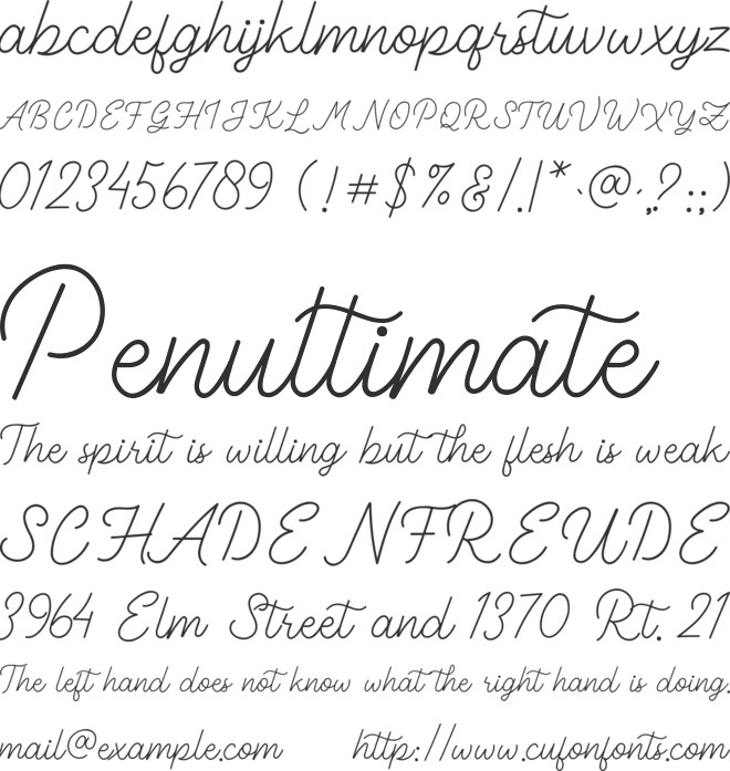 Young Spirit font preview