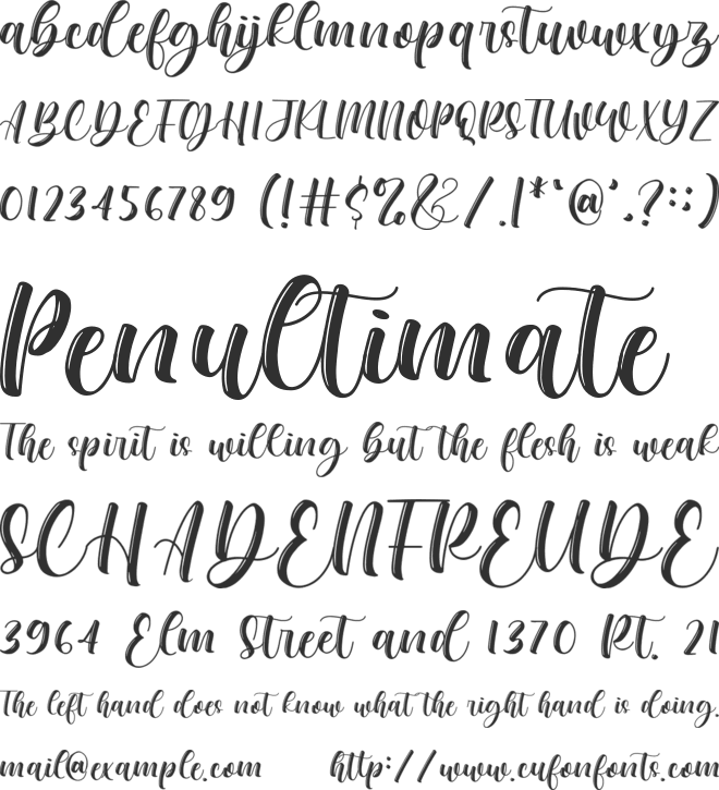 before sunday font preview