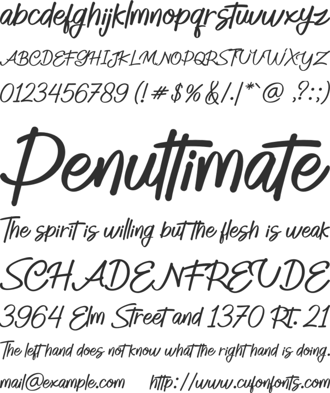 Smille font preview