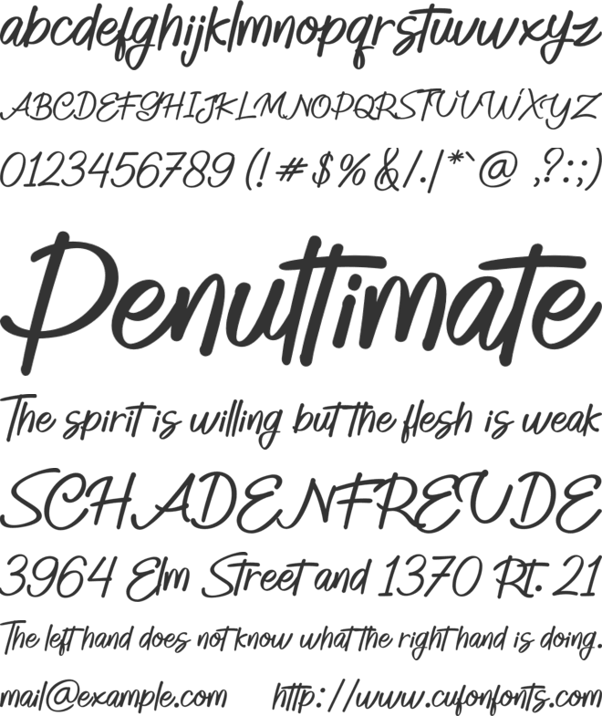 Smille font preview