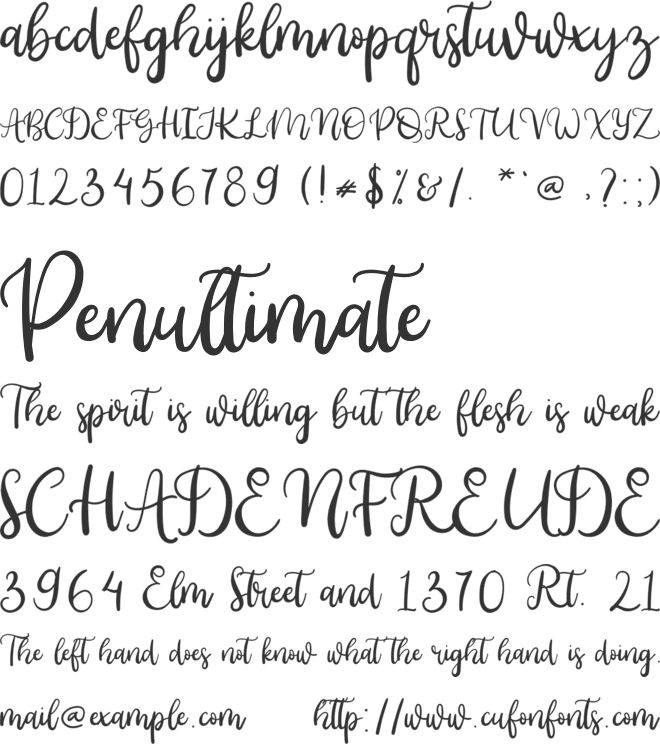 Nathiya font preview