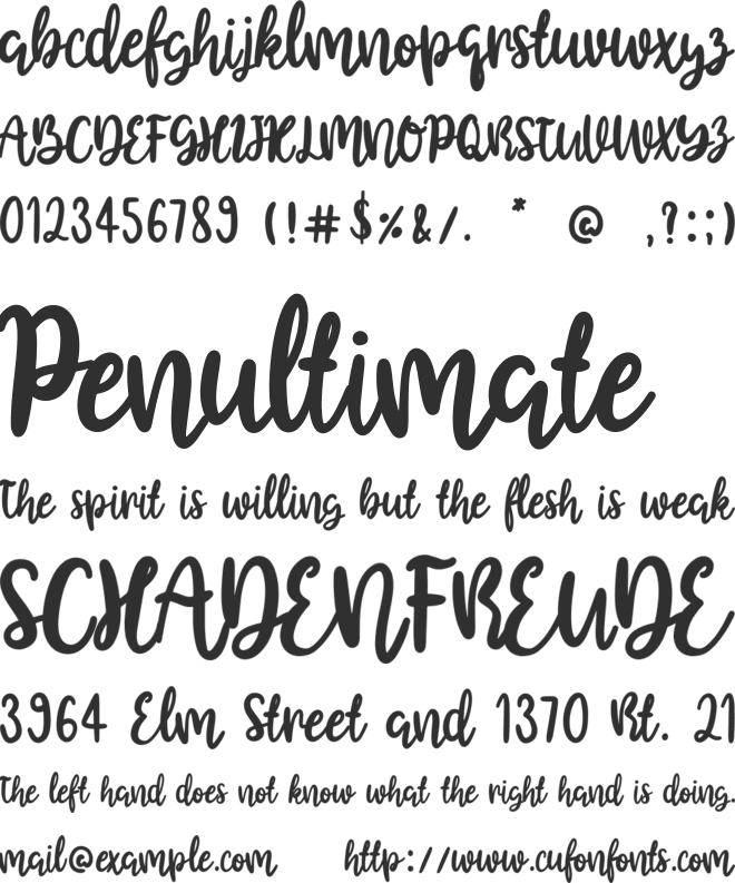 Before Christmas font preview