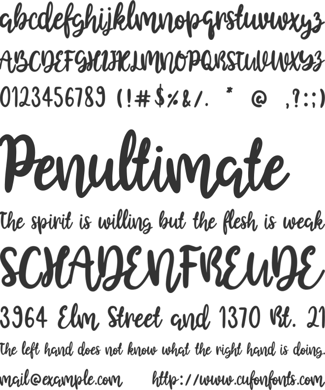 Before Christmas font preview