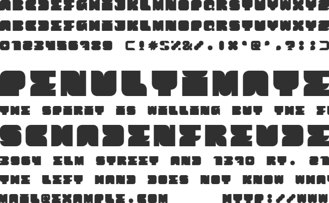 Much Bolder font preview