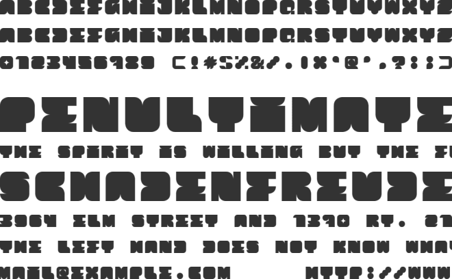 Much Bolder font preview