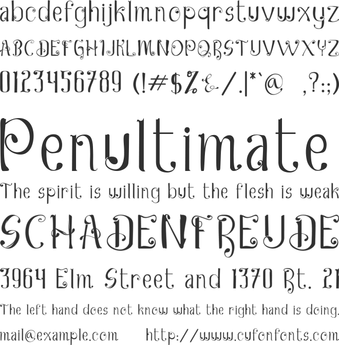 Heywa font preview