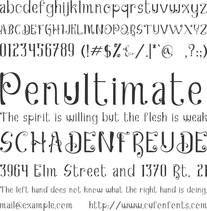 Heywa font preview