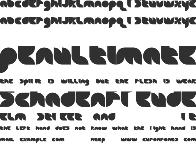 Snowmask font preview