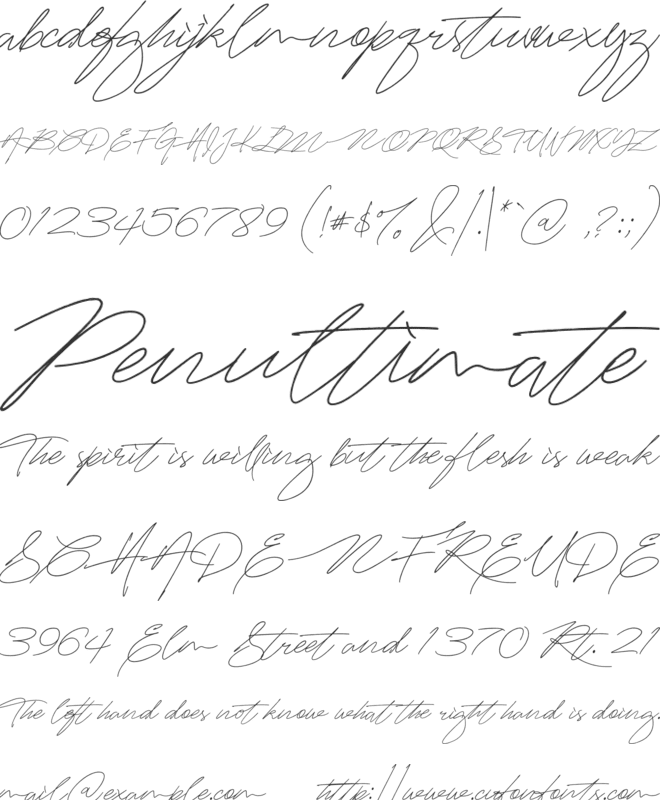 Mightam Brush font preview