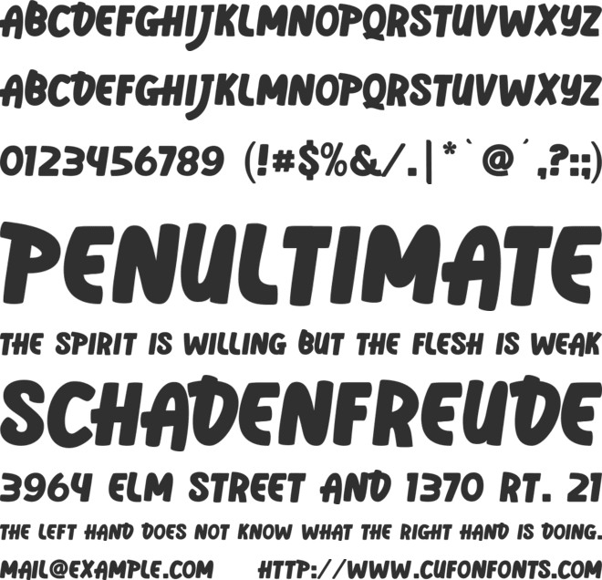 Vanily font preview