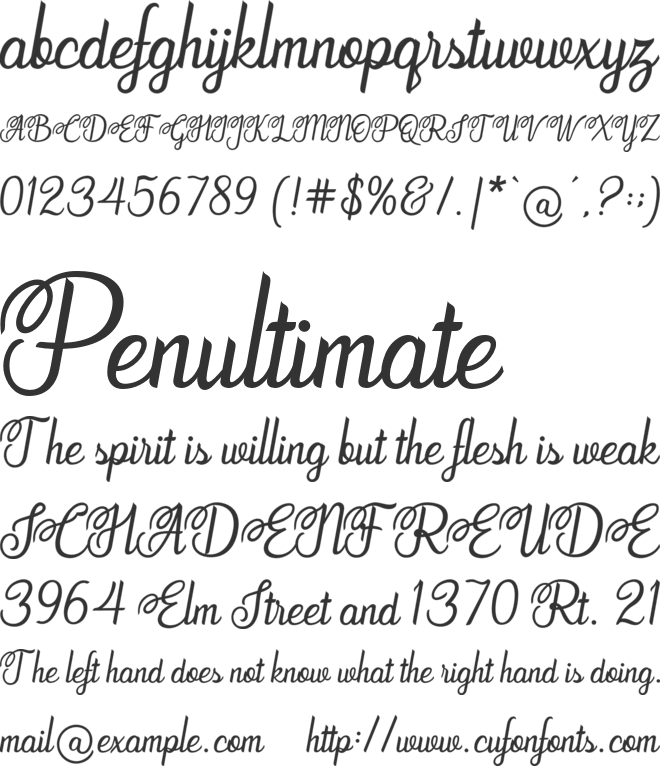 Elldier font preview