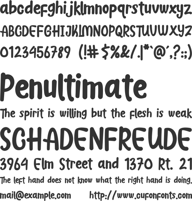 Monday Monkey font preview