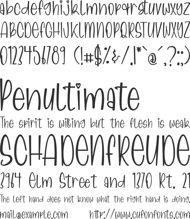 Smart student font preview
