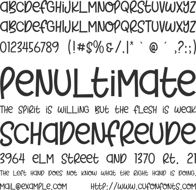 Matcha Smoothies font preview