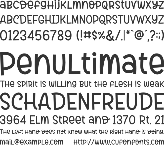 Choco Crepes font preview