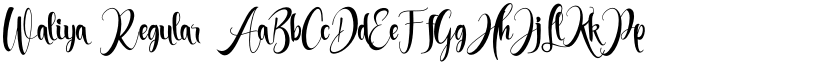 Waliya Regular font