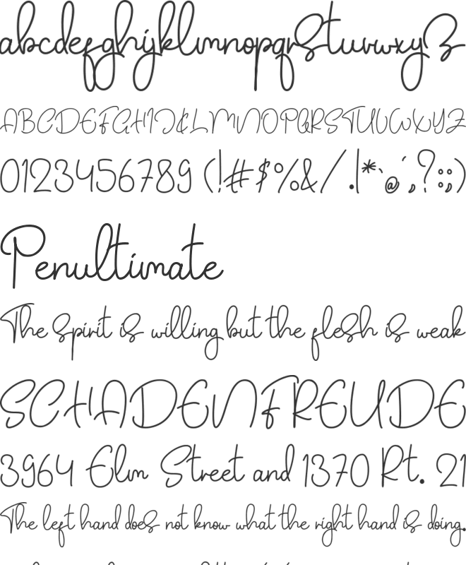 coconut font preview