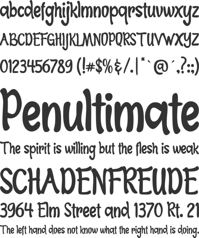 Honey Mango font preview