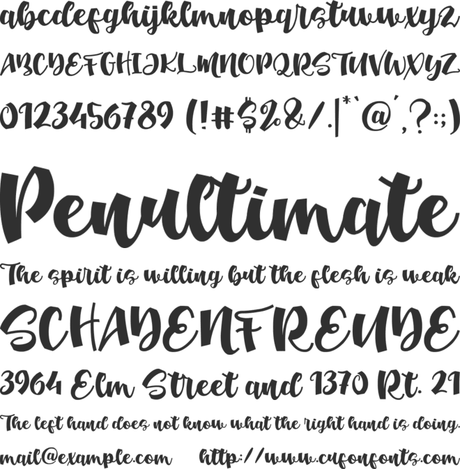 Loveena font preview