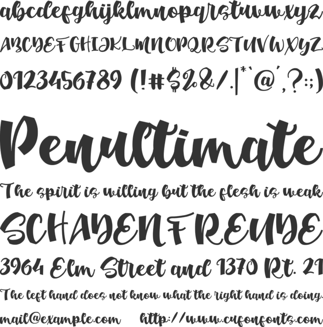 Loveena font preview