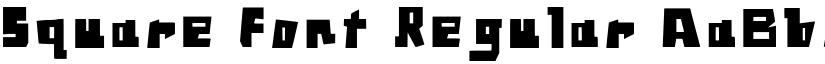Square Font Regular font