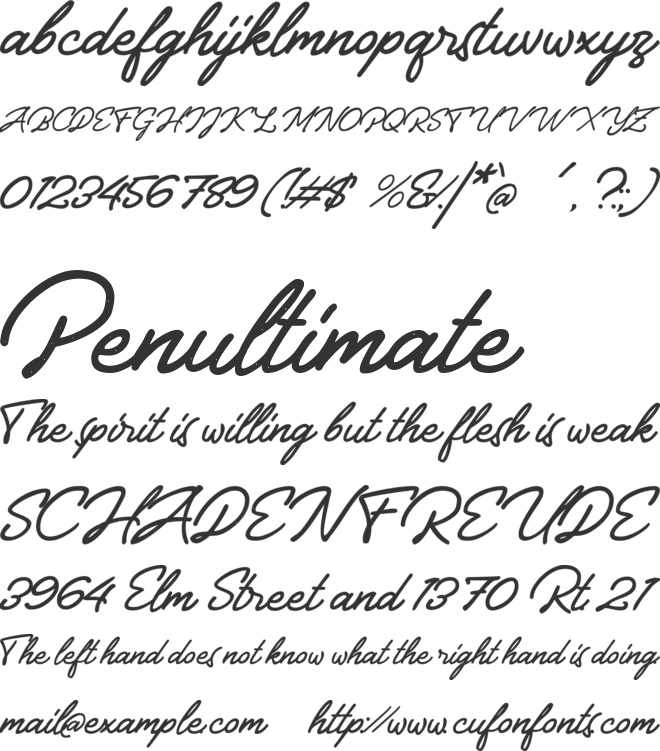 BelieveDreams font preview