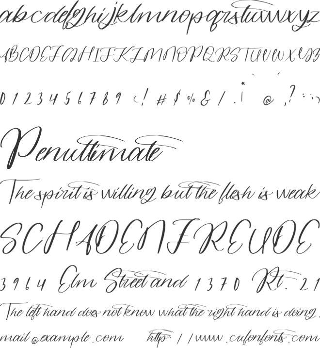 Alandria font preview