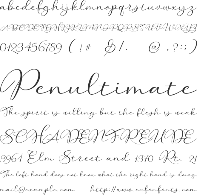 Hanisha Lovely font preview