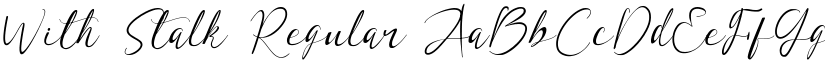 With Stalk Regular font