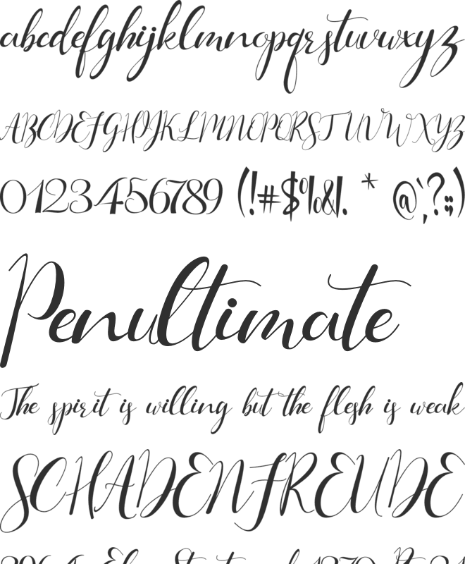 Buttherfly font preview
