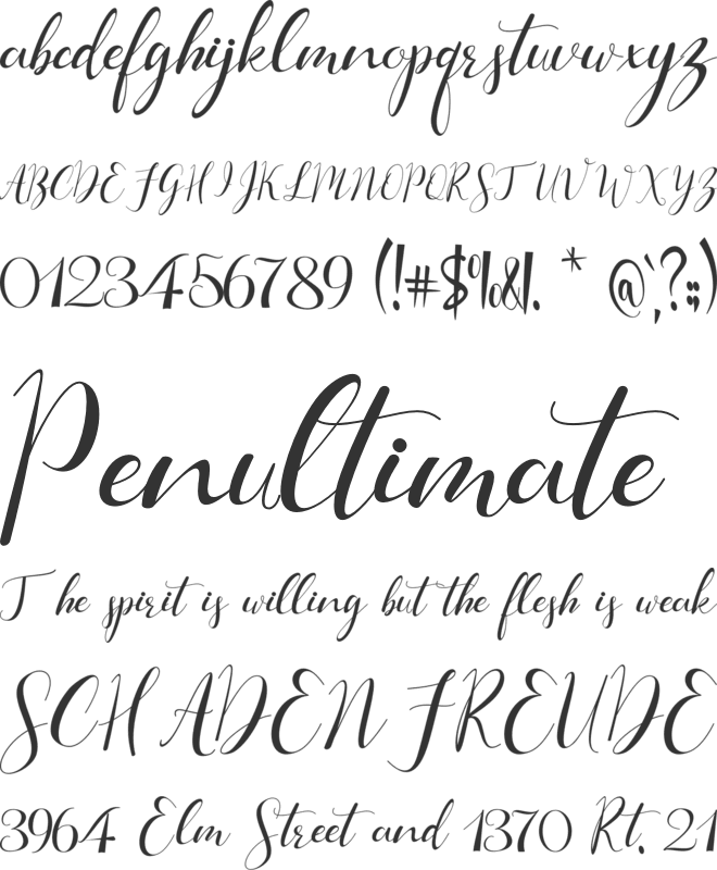 Buttherfly font preview