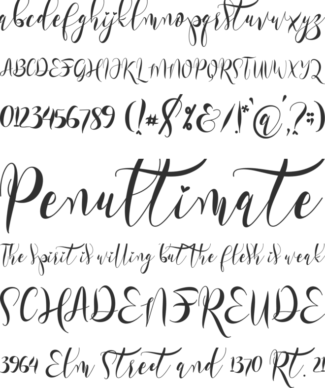 Rossaline font preview