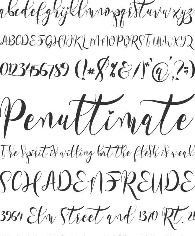 Rossaline font preview