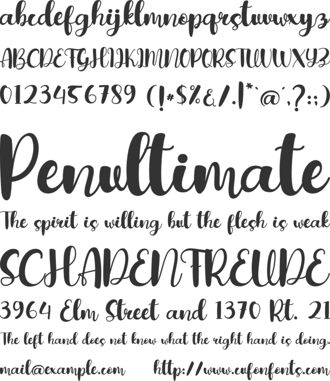 agiamary font preview