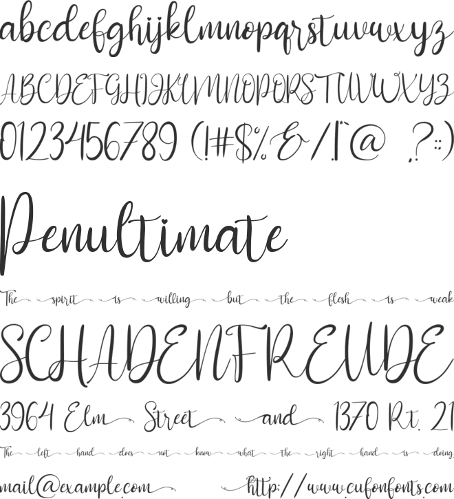 Milli Nathan font preview