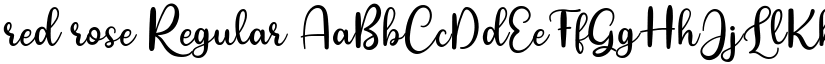 red rose Regular font