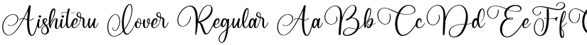 Aishiteru Lover Regular font